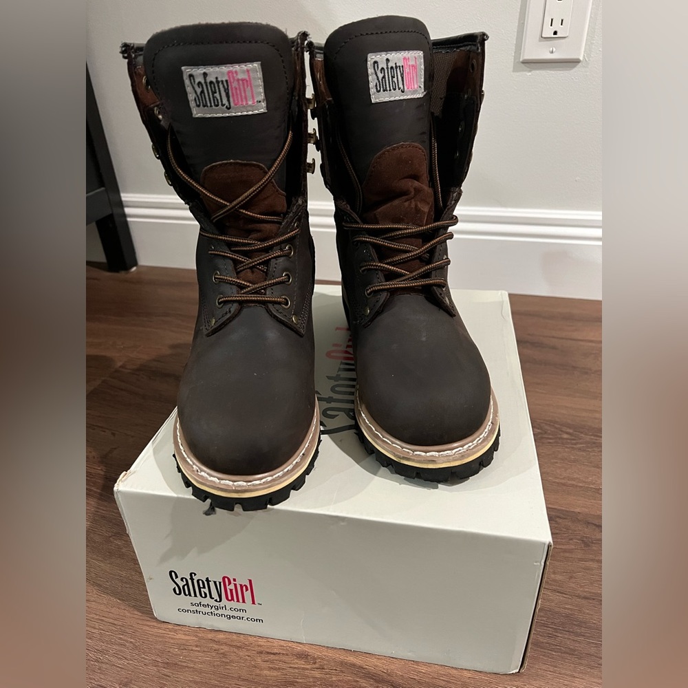 Womens Logger Boots Safety Girl